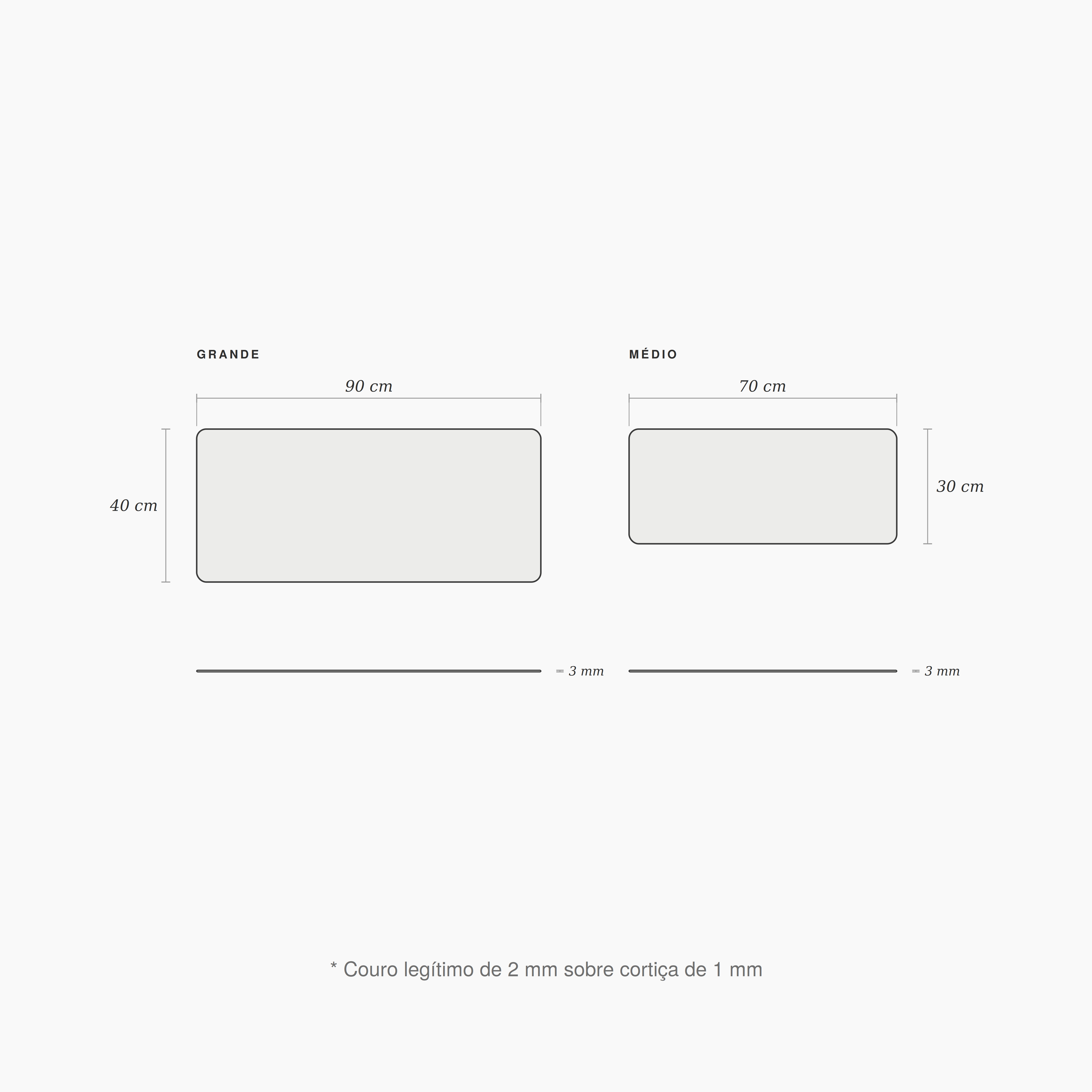 DeskPad de Couro Legítimo
