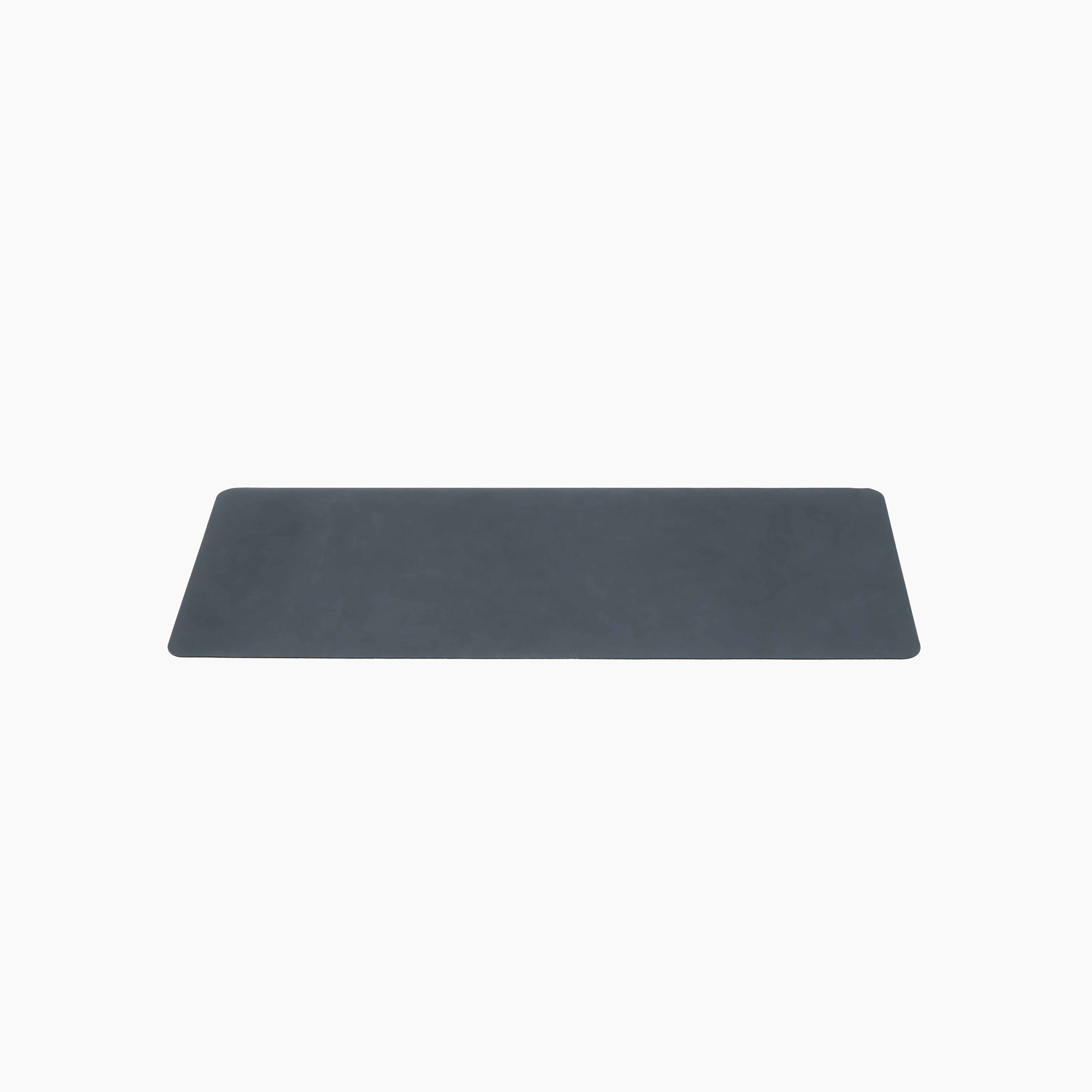 DeskPad de couro legítimo azul, tamanho grande