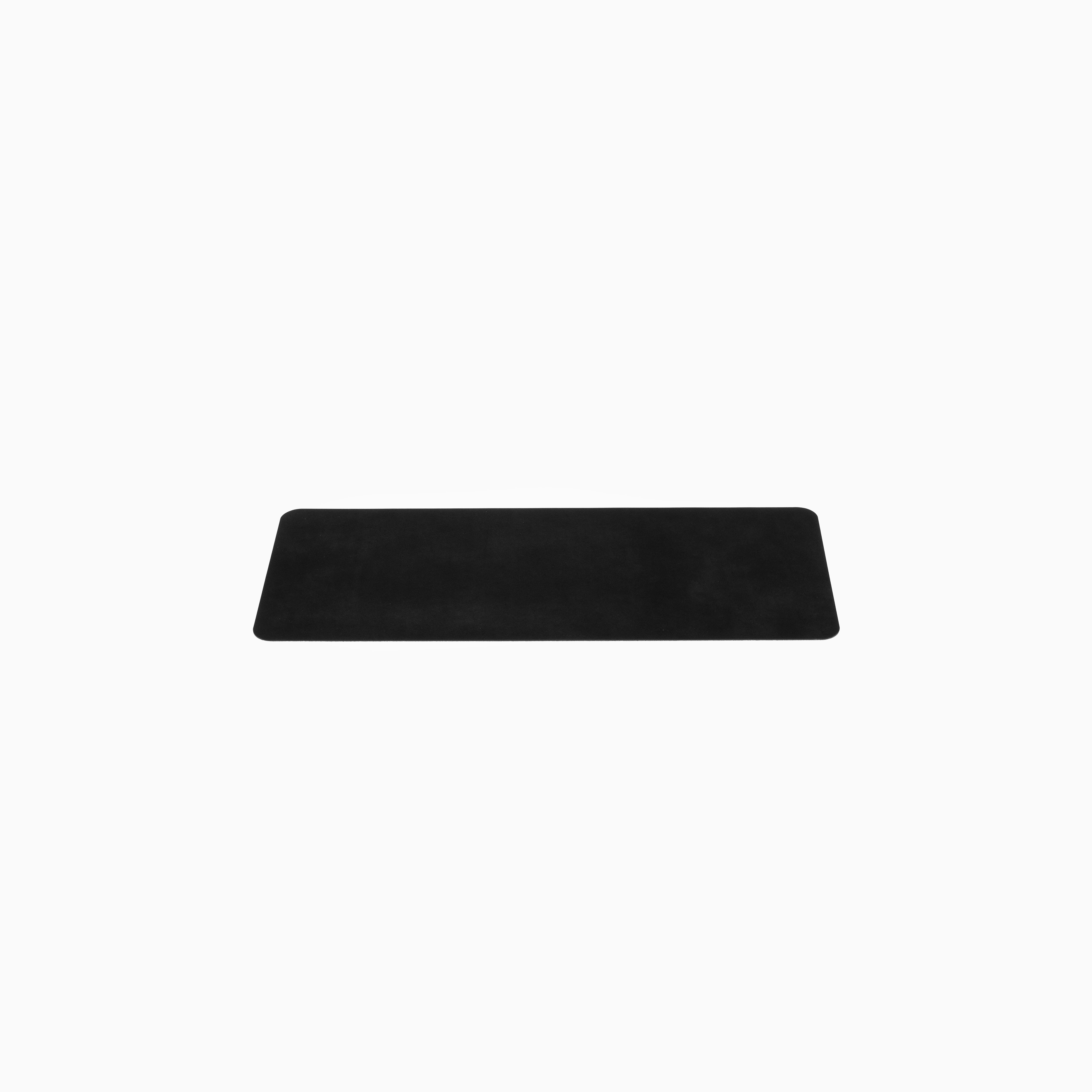 DeskPad de couro legítimo preto, tamanho médio