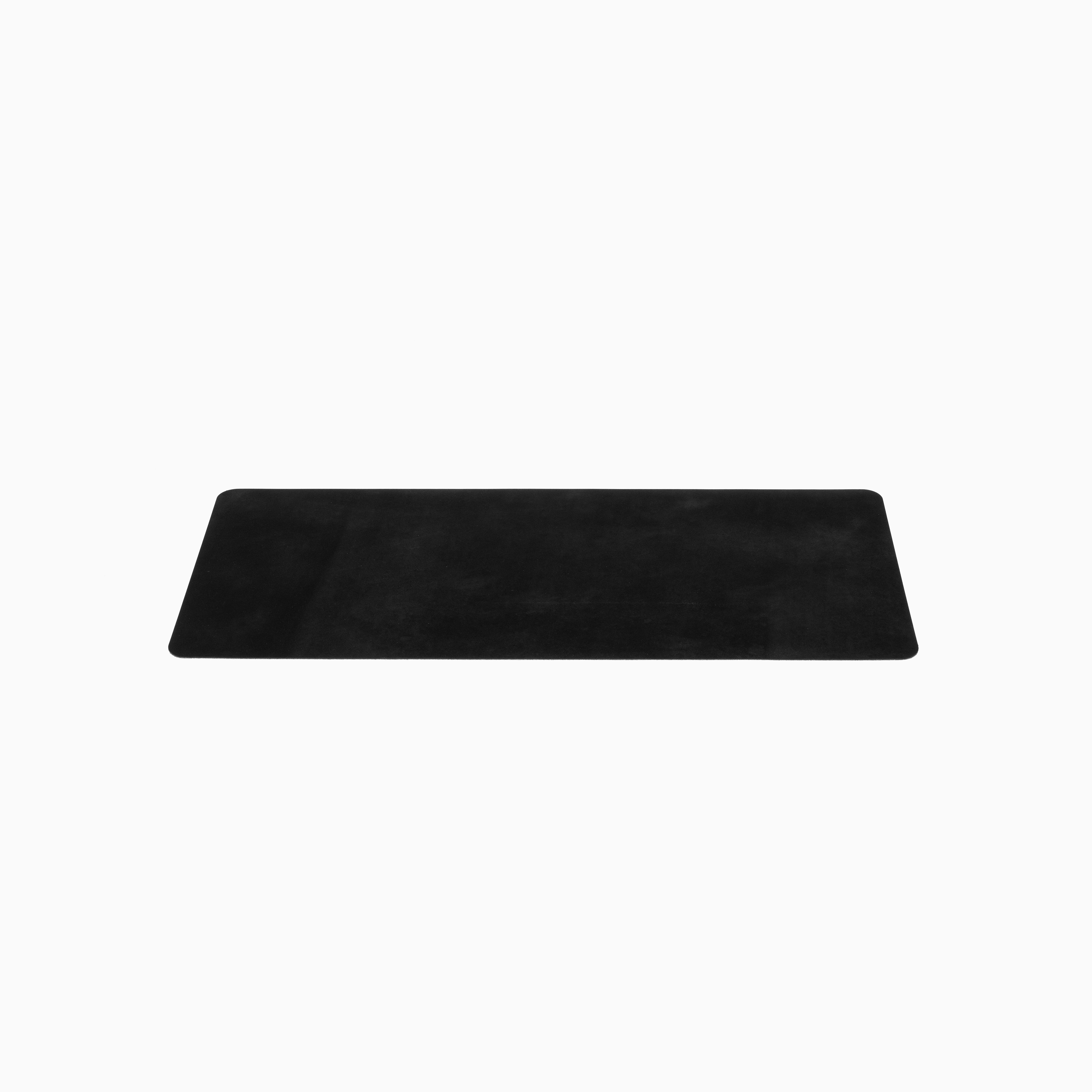 DeskPad de couro legítimo preto, tamanho grande