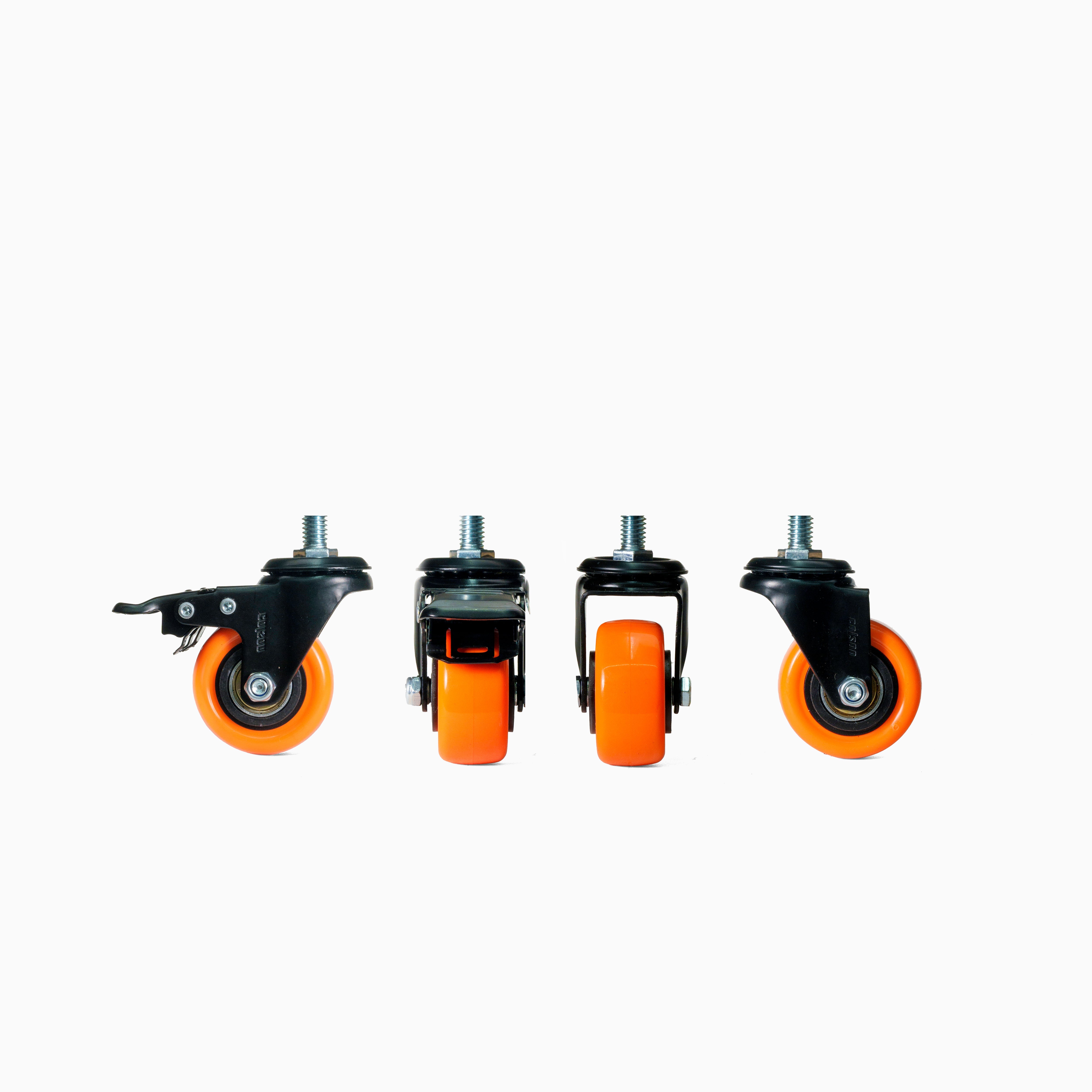 Kit de rodízios laranja para mesa DS2